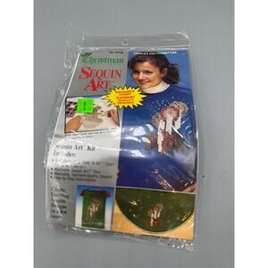 Christmas Sequin Art Kit Candles & Poinsettias Wall Hanging Craft